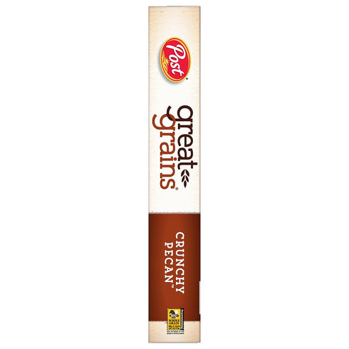 Great Grains 19 (Pack 3) Post Crunchy Pecan Breakfast Cereal, Non GMO Project Verified, Heart Healthy, Low Saturated