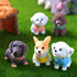 MAOMIA 12 Pcs Mini Dog Figure Animal Toys, Cake Topper Puppy Figures, Miniature Dog Figurines Collection Playset