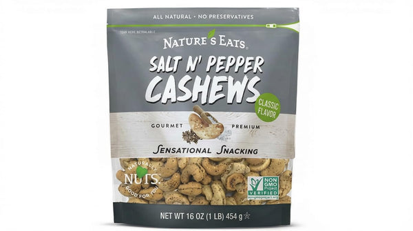 Nature's Eats Salt & Pepper Cashews 16oz