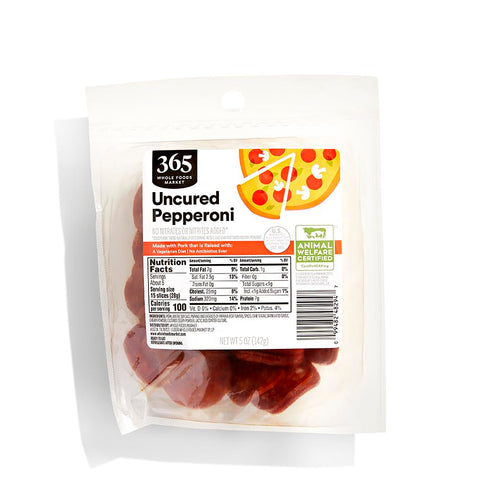 365 by Whole Foods Market , Uncured Pork Pepperoni, 5 oz