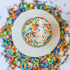 Dinosaur Sprinkles for Cupcake Decorating, Fancy Edible Dino Cake Toppings in Brown Jimmies, Blue Nonpareils