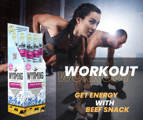 100% 4X 6g Wyoming Grass Fed Beef Sticks - Each Flavor - Cowboy Hickory smoke, Wild Ginger & Original Jalapeno - Clean