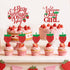 Red Glitter Berry Sweet Baby is on the Way Cake Topper - Strawberry Fruit Theme for Baby Shower & Gender Reveal