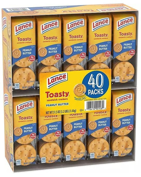Adventure Home 1.29 oz., (40 Pack)+ Lance Toasty Peanut Butter Sandwich Crackers, shipping box