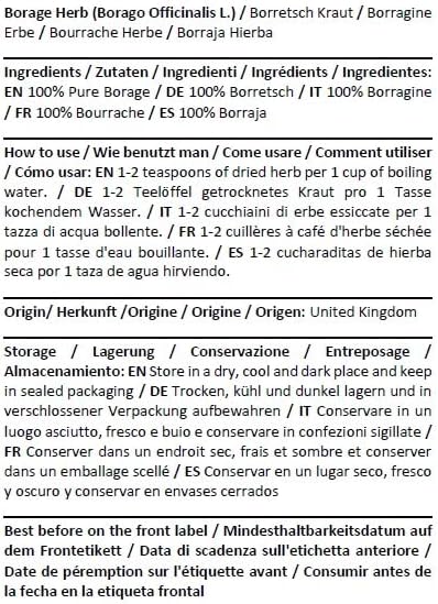 Borage Herb Health Embassy | Borago Officinalis L | 100% Natural Herbal Tea (50g)