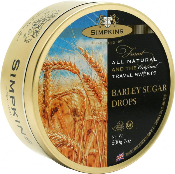 Nipits Simpkins Traditional English Barley Sugar Drops - Old-Fashioned Candy in Travel Tins