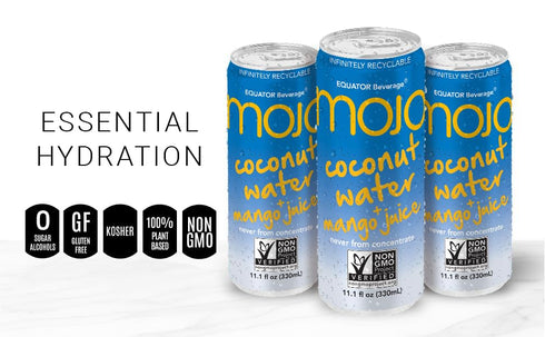 1043 11.1 Oz (Pack 12) MOJO Coconut Water + Mango Juice | Hydration Drink & Sports Drink | Electrolytes Beverage mg |