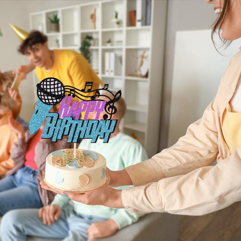 Music Birthday Cake DecorationHost Music Cake Decor Karaoke Musical Theme Cake DecorationMusician Party Birthday party