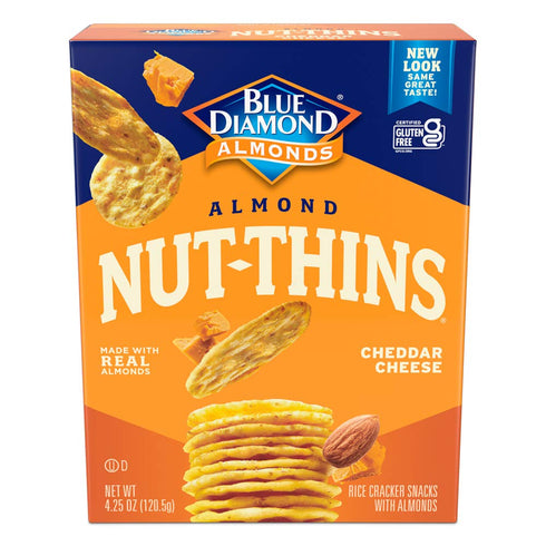 Blue Diamond Almond Nut Thins, Cheddar Cheese, 4.25 Ounce