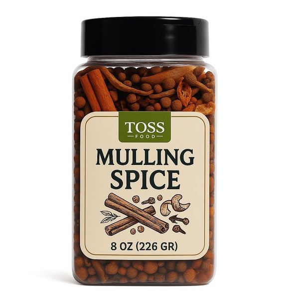 TOSS Mulling Spice Blend 8 oz Jar | Cinnamon, Cloves, Allspice, Orange