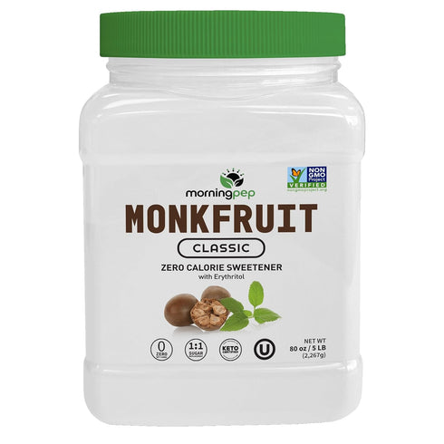 Morning Pep Monk Fruit Sweetener, Classic | White Sugar Substitute, Keto Diet