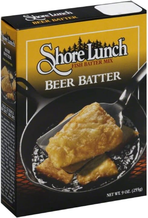 Shore Lunch 9 (9 (Pack 10)) Batter Mix, Beer Batter Mix, Adds Rich Flavor & Crisp Texture to Fish & Chicken, Servings