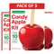 Concord Foods Candy Apple Kit (3 Pack) Classic Red Apples for Family
