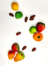 8 oz Bergen Marzipan Assorted Fruit Candy Box Gourmet Almond Paste Fruit Shapes Rich Almond Flavor, Handcrafted