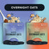 Pack (8 Pack) Mushroom Overnight Oats Variety Superfood Lions Mane Mushroom, Chia & Flax Seed - Organic Protein Oatmeal