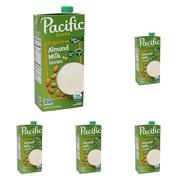 Pacific Foods Original Organic Almond Milk, Plant Based Milk, 32 oz Carton