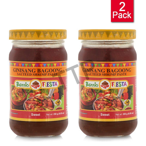 Barrio Fiesta 8.85oz (250g), 2 Pack Ginisang Bagoong Sauteed Shrimp Paste - Sweet