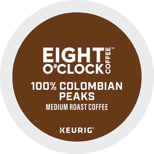 72 Count Eight O'Clock Coffee Colombian Peaks Keurig Single-Serve K-Cup Pods, Medium Roast Coffee