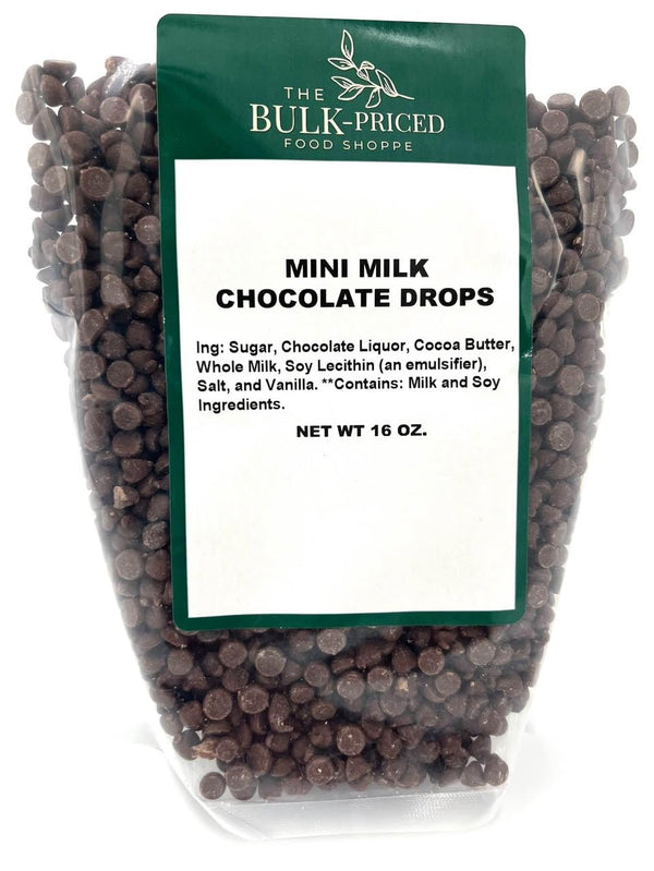 Mini Milk Chocolate Chips, Bulk Size, Baking Chips (1 lb. Resealable Zip