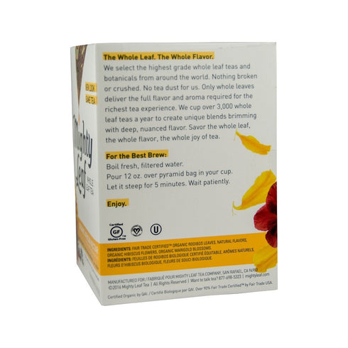 45 (Pack 3, 15CT Mighty Leaf Whole Leaf Tea, Organic African Nectar, Tea Bags of each) Individual Pyramid-Style Tea