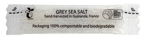 Packets Packs 2 (Pack 100) French Gray Sea Salt Single Serve Sea Salt Single Use Individual Salt, Morning Salt