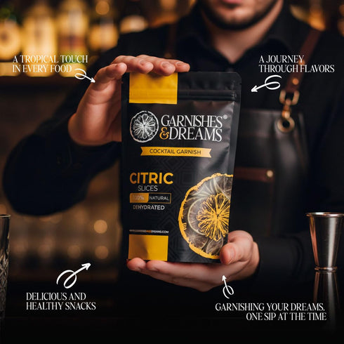 3 oz Garnishes & Dreams Dehydrated Fruit Green Lime Slices Premium Cocktail Garnish, | Dried Fruit for Cocktails, Dried