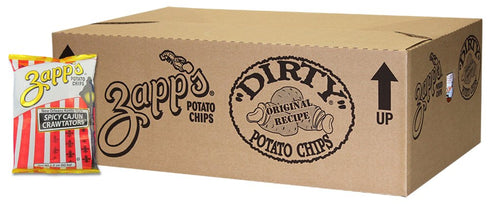 1.5 oz. (Pack 30) Zapps New Orleans Kettle-Style Potato Chips, Cajun Crawtator Crunchy Chips with a Spicy Kick, Great