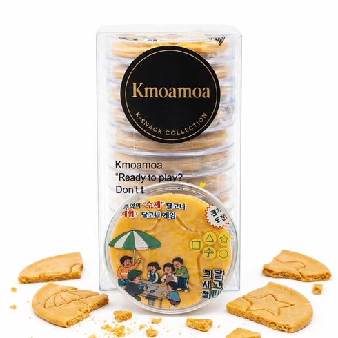 KMOAMOA 10-Pack Set Pack, 10 Korean Dalgona Candy Box Handmade Honeycomb Hard Candy Snack | Traditional Korean Sweet