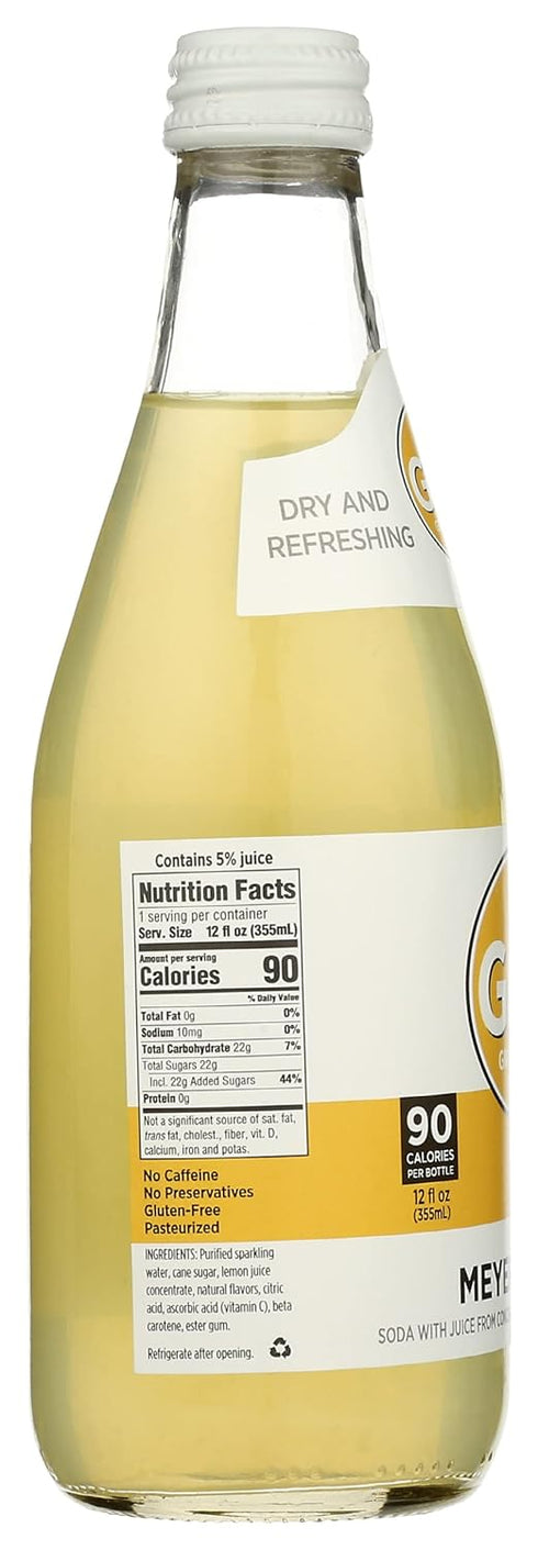 Gus Grown-Up Soda 12 (Pack 12) GuS - Grown-up Soda, Dry Meyer Lemon, Fluid Ounce