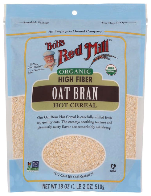 Bob's Red Mill Cereal Oat Bran Organic 18.0 OZ (Pack of 6)