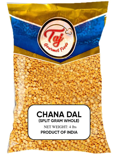 TAJ Gourmet Foods TAJ Premium Indian Chana Dal, Split Desi Chickpeas (4-Pounds (NEW))