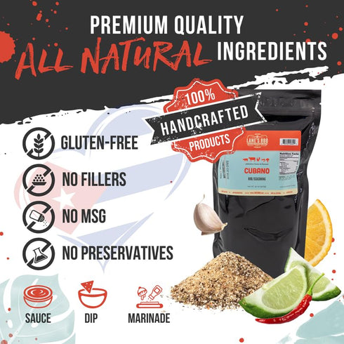 2 Lbs Lane's Cubano Cuban Seasoning Rub, All-Natural Cuban Spice Blend, Perfectly Balanced Taste for Your Favorite