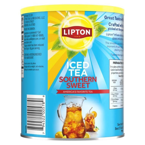 Pack 28 (2 56 Lipton Variety Iced Tea Mix Unsweetened Black Tea & Reduced Sugar Southern Sweet Tea, Quarts Each