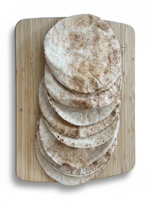 Generic 8 Phoenicia Whole Wheat Arabic Pita Bread, Fresh Medium Size, Halal pcs