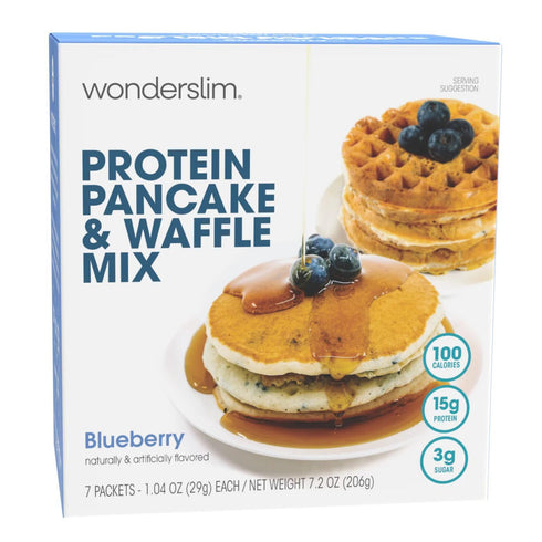 Wonderslim Protein Pancake & Waffle Mix, Blueberry, Low Sugar & Low Calorie