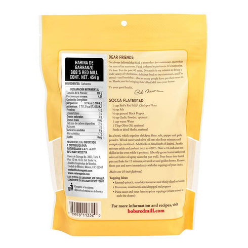 16 (Pack 3) Bobs Red Mill Garbanzo Bean Flour, Ounce