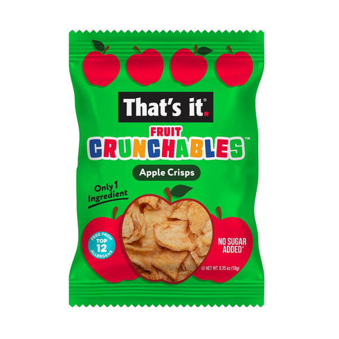 (15 Pack) 100% That's it. Fruit Crunchables Apple Crisps healthy snacks for kids, Plant-Based, Non-GMO, Gluten-Free, No