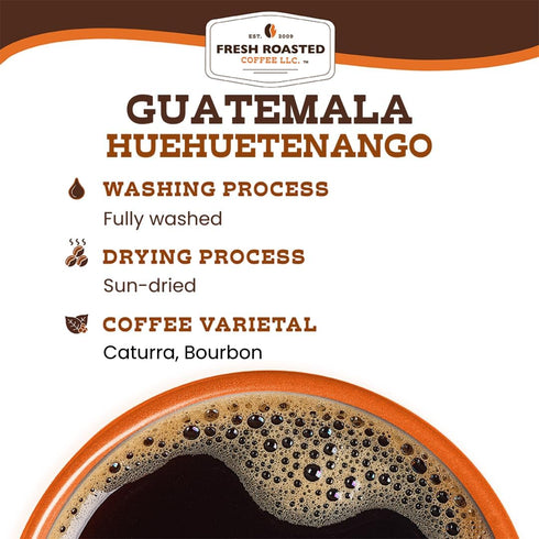2 lb (32 oz), Fresh Roasted Coffee, Guatemala Huehuetenango, Medium Roast, Kosher, Whole Bean
