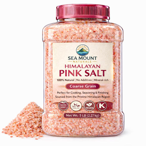 Himalayan Pink Salt Coarse Grain 80oz (5 Pound), Grinder Refill, Kosher Certified,