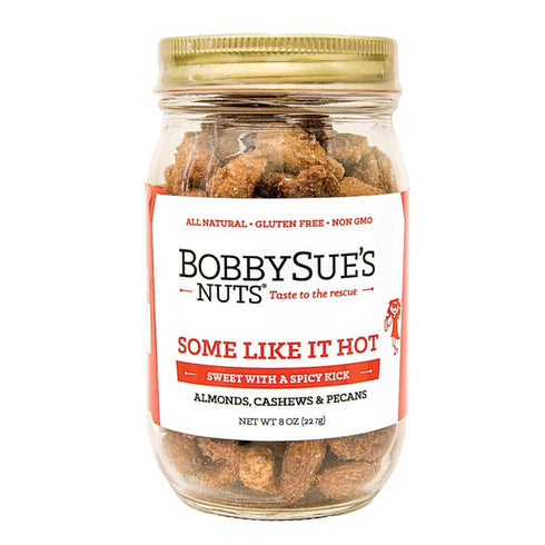 BobbySue's Nuts Some Like It Hot Gourmet Nut Mix, Spicy Snacks, All