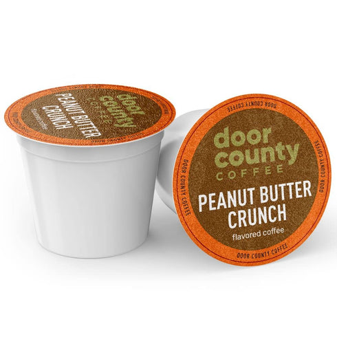 County 10 Count 100% Door Coffee Peanut Butter Crunch Flavored Ground - Single Serve Cups - Medium Roast - Specialty