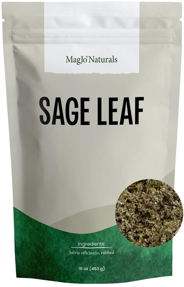 MagJo Naturals Rubbed Sage, 1 lb Bulk Bag for Cooking, Sausage Making, and Poultry Seasoning
