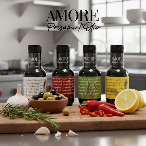 Amore Passami l'Olio 16.9 oz (500ml) 100% Amore Passami lOlio Extra Virgin Olive Oil, fl | Italian, Cold-Pressed