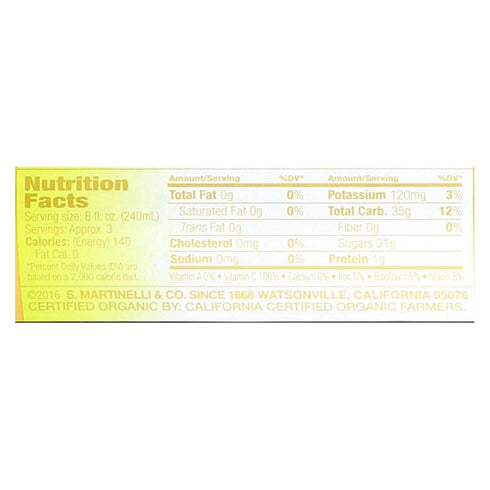Martinelli's 25.4 oz Martinelli Juice Sparkling Cider organic