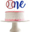 Red and Blue Baseball Cake Topper, One Rookie of The Year 1st Birthday Cake Topper for Baseball Theme Supplies