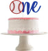 Red and Blue Baseball Cake Topper, One Rookie of The Year 1st Birthday Cake Topper for Baseball Theme Supplies