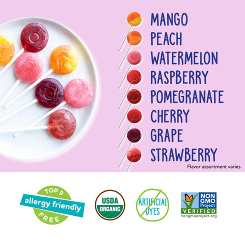 Pack, 40 YumEarth Organic Vitamin C Pops Variety Fruit Flavored Favorites Lollipops, Allergy Friendly, Gluten Free