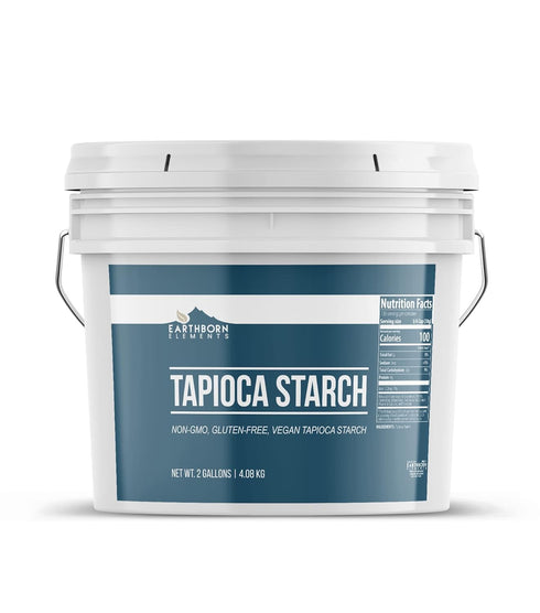 Earthborn Elements Tapioca Starch 2 Gallon Bucket, Tapioca Flour, Resealable Bucket