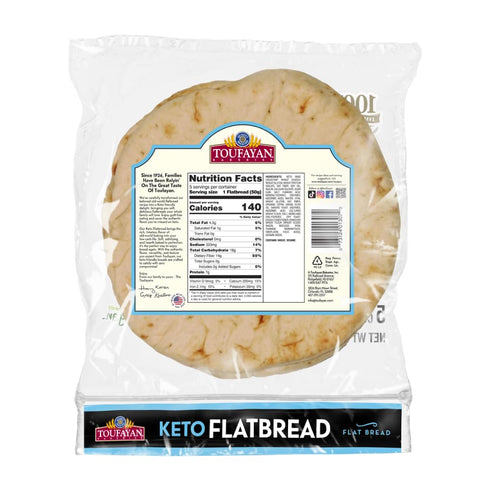 (3 Pack) Toufayan Bakery KETO Flat Bread - Keto Diet Friendly - Zero Sugar, Low Carb - Soft, Delicious Flavor