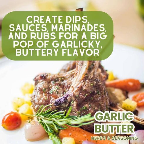 GLP-1 Everything But The Garlic Butter Herbs & Seasoning | Gourmet Seasoning, Artisanal Spice Blend | All Natural, Non